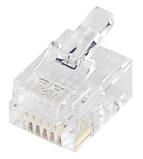 Fiche RJ - 6 Positions avec 6 Contacts