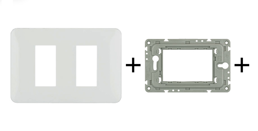 Toma Doble con Conector Hembra RJ45 Cat. 6 UTP