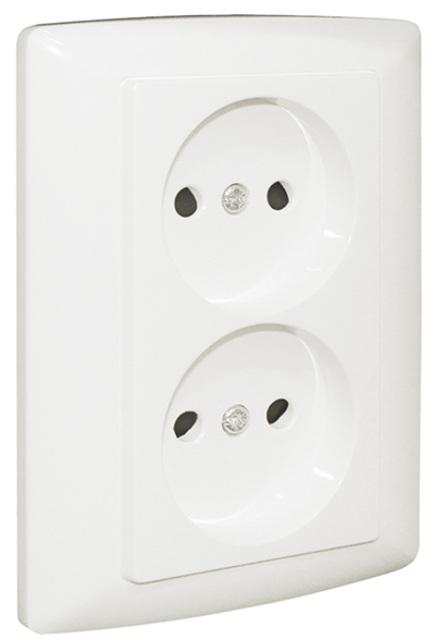 Prise Double de Courant Monobloc 2P