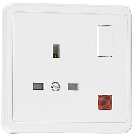 Base Inglesa Monobloc con Interruptor y Piloto de Señalización